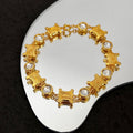 Celine Triomphe Crystal Bracelet - 18K Gold