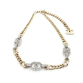 Chanel Crystal Chain Links Choker Necklace