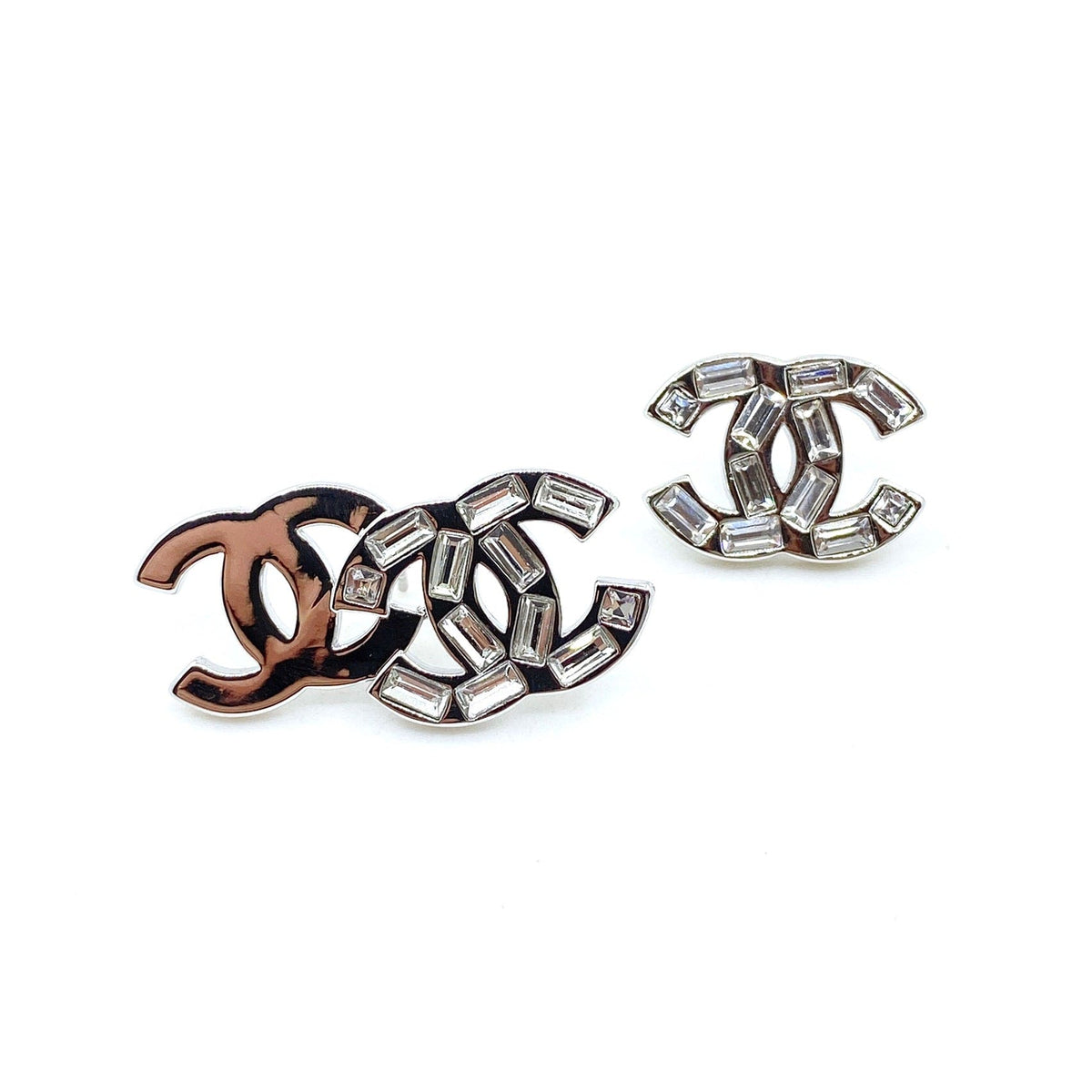 Chanel Crystal Earrings - 18K White Gold
