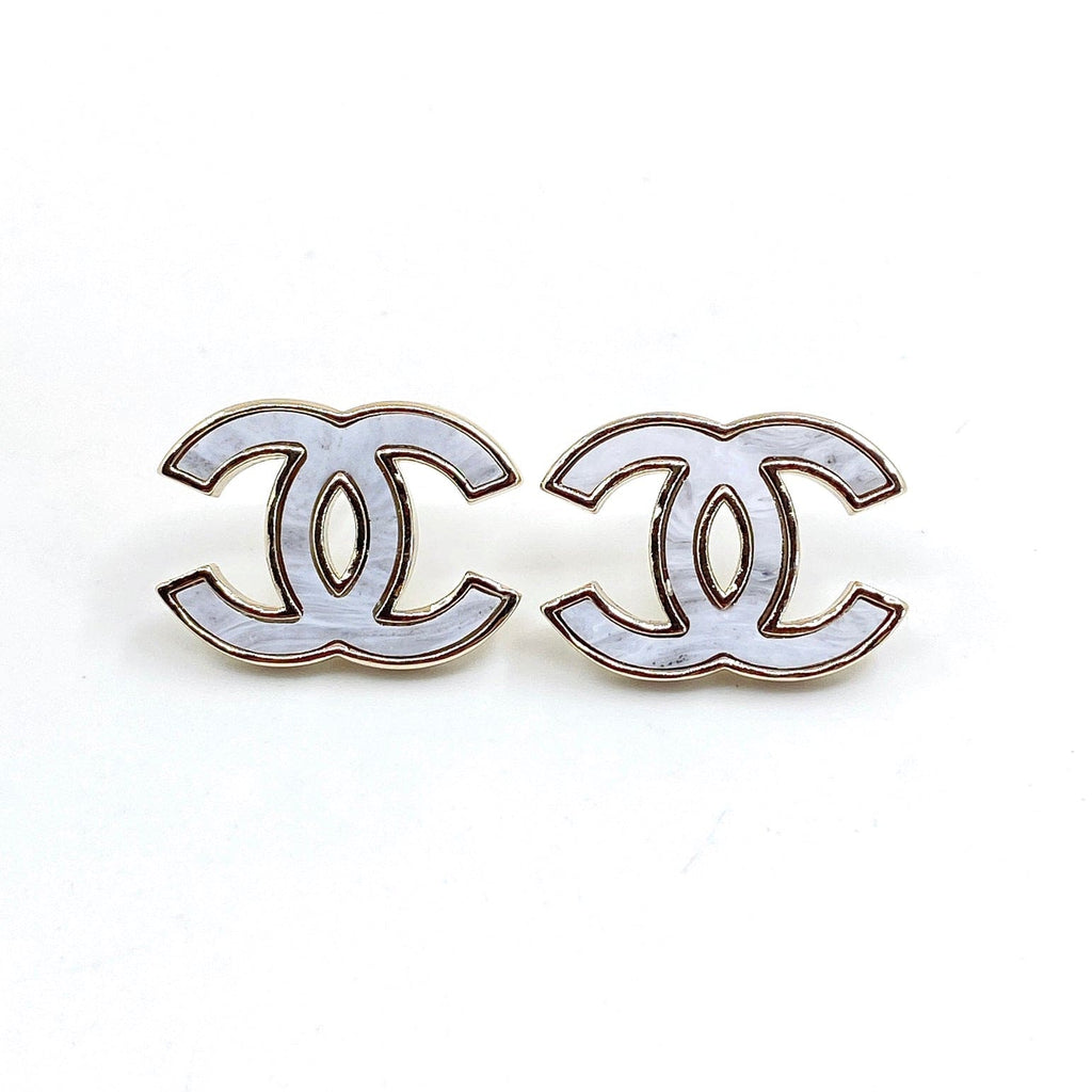Chanel Marble Earrings - 18K Yellow Gold