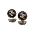 Chanel Pearl Crystal Stud Earrings - 18K Yellow Gold
