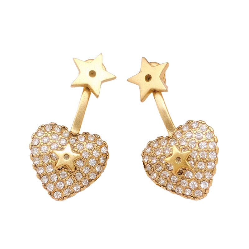 Dior Star & Heart Earrings - 18K Yellow Gold