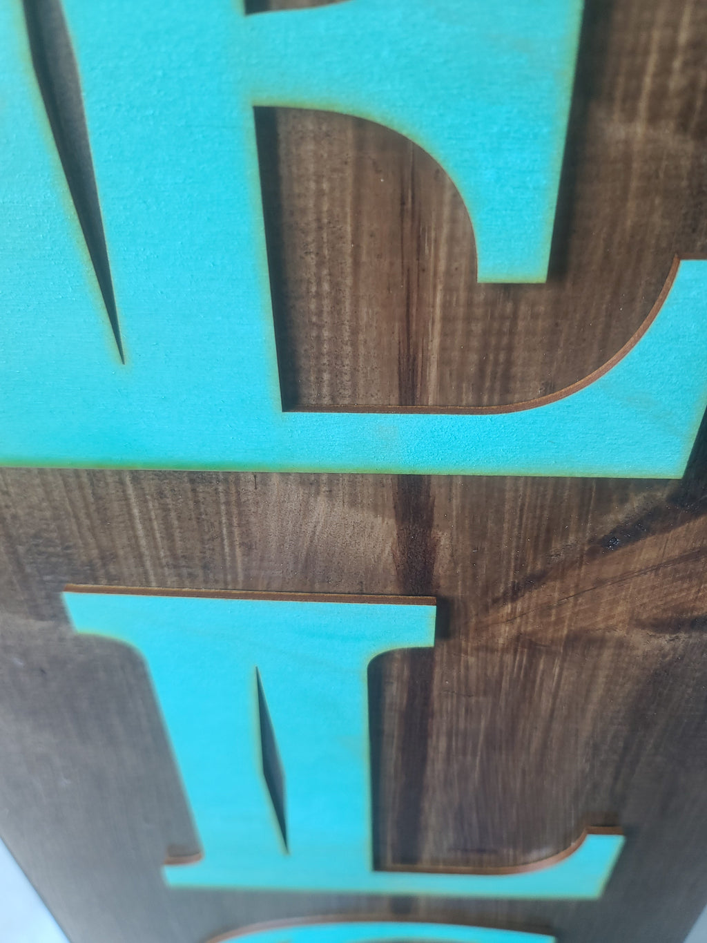 Personalized Teal and Gold Welcome Porch Sign - 5 ft