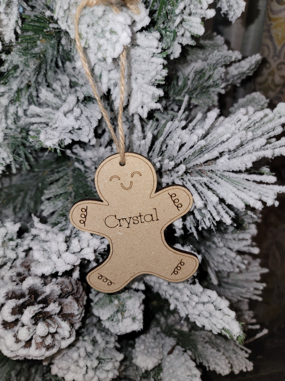 Personalized Gingerbread Family Ornament Coloring Kit