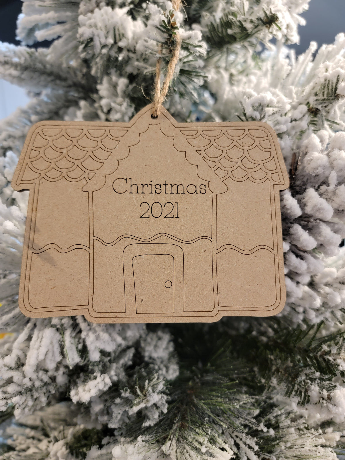 Personalized Gingerbread Family Ornament Coloring Kit