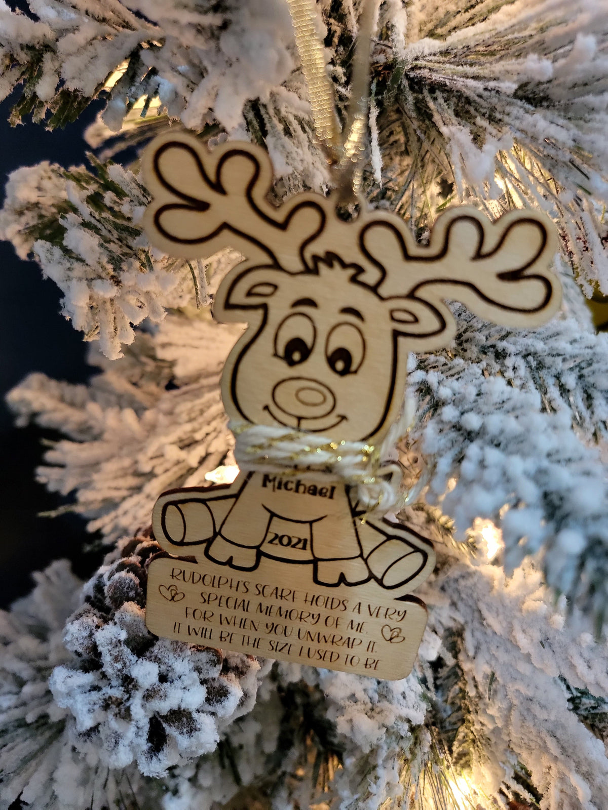 Personalized Rudolph Watch Me Grow Ornament