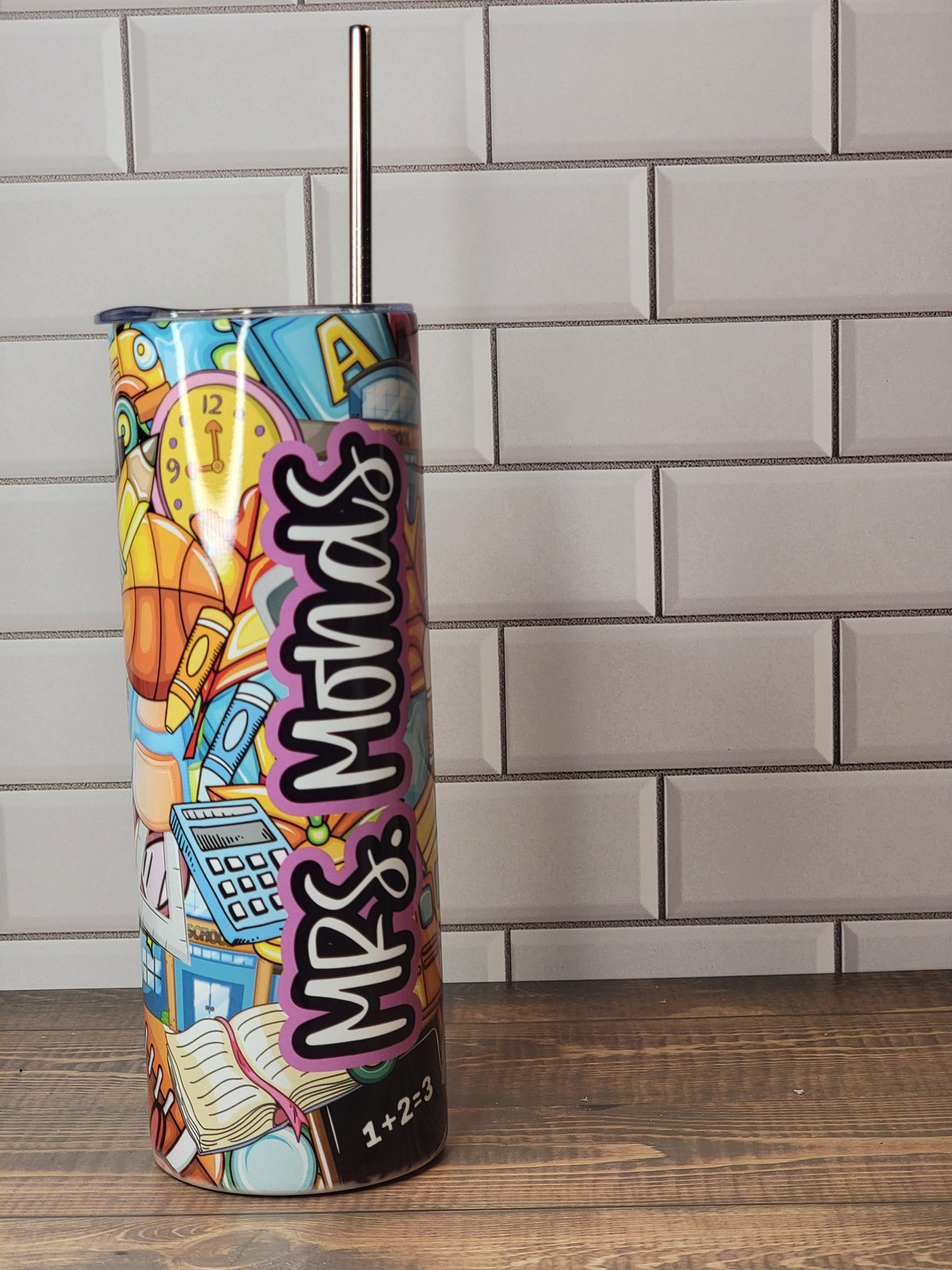 Personalized Teacher 20 oz Skinny Tumbler