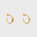 Celine Triomphe Indie Hoops Earrings - 18K Yellow Gold