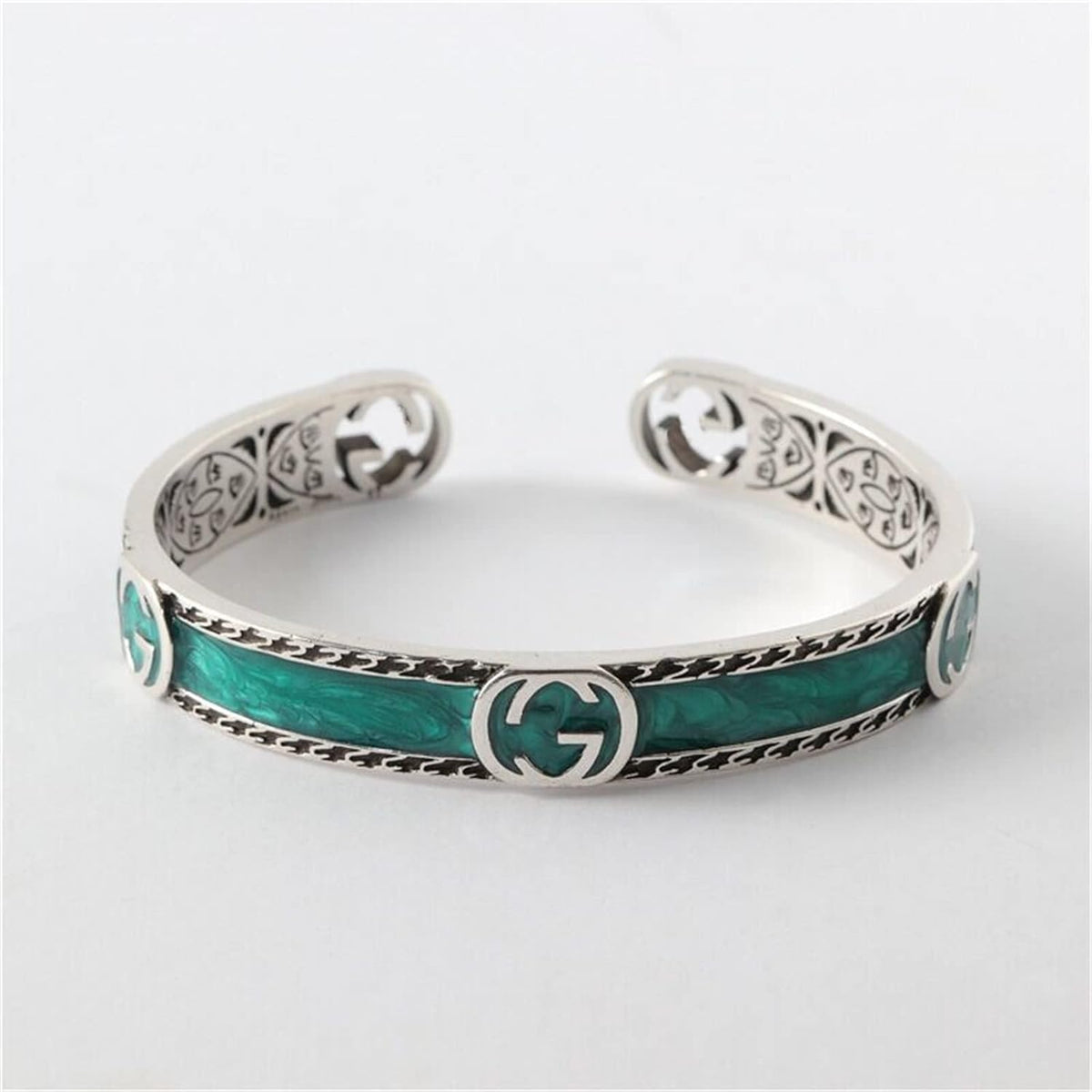 Gucci Double G Interlocking G Bangle Wide Bracelet