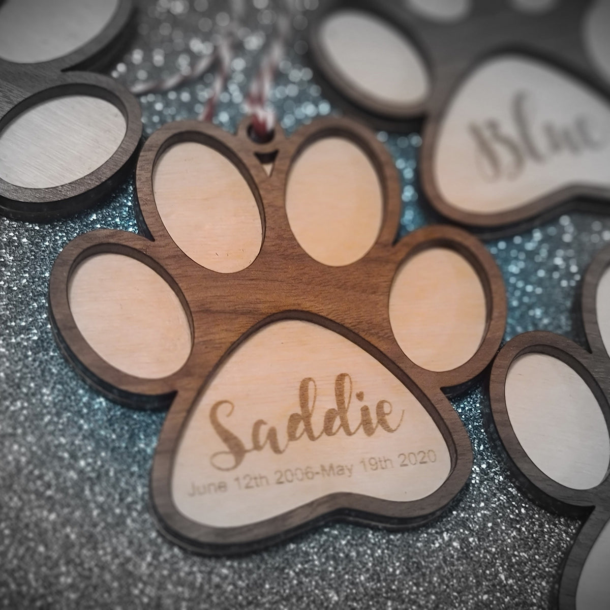 Dog Paw Print Ornament