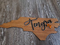 Personalized NC State Family Name Sign - Maple Wood