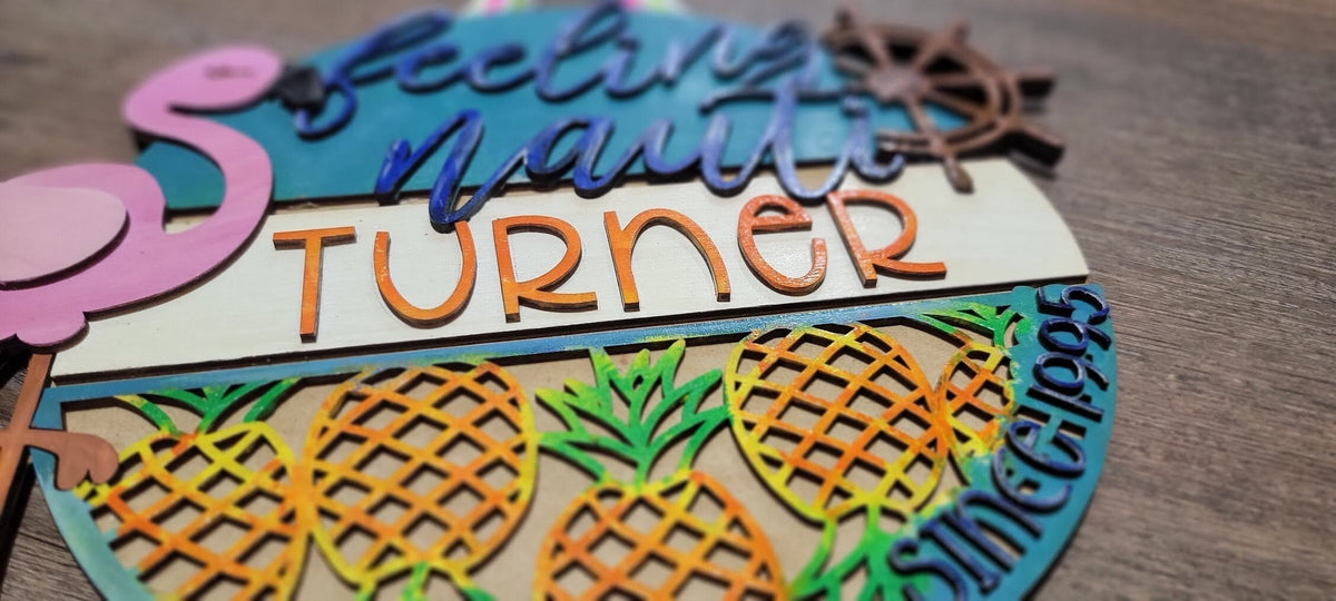 Feelin' Nauti Personalized Cruise Cabin Door Hanger