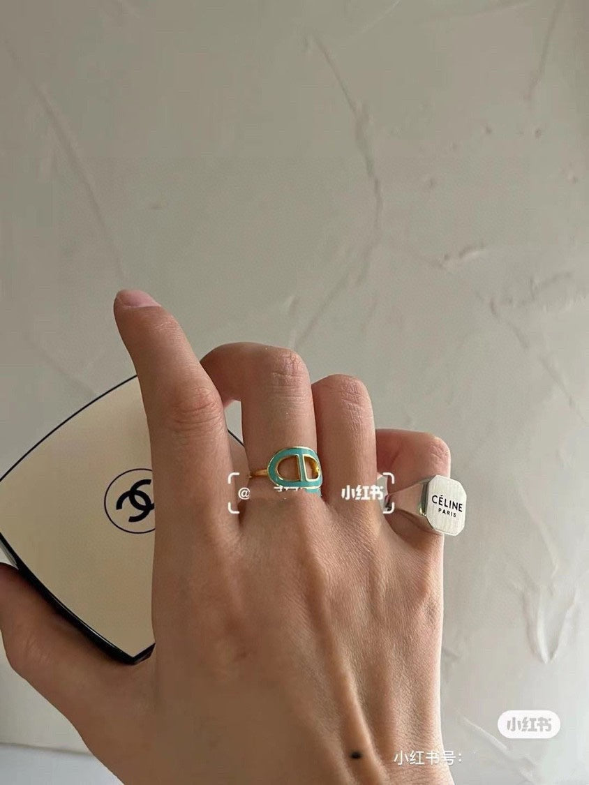 Celine Triomphe Vintage Ring - 18K White Gold