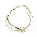 Chanel Pearls & Leather Necklace