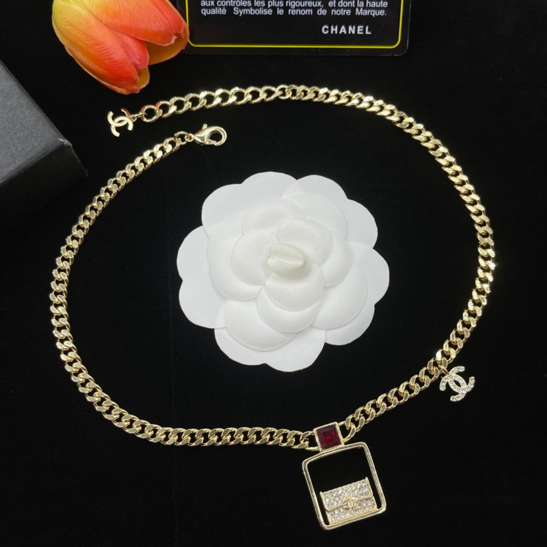Chanel Bag Pendant Chain Necklace