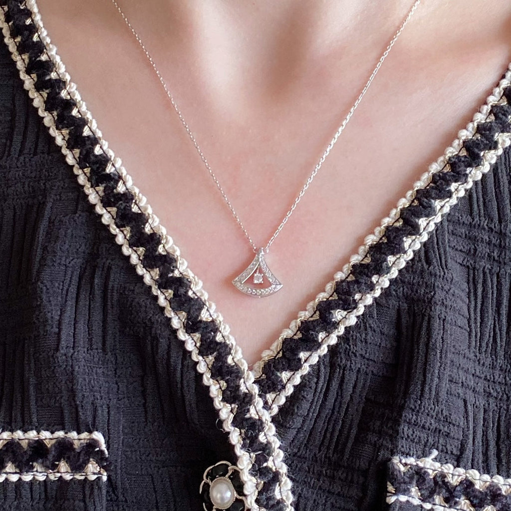 Bvlgari Dream Pave Diamond Openwork Necklace - 18K Gold
