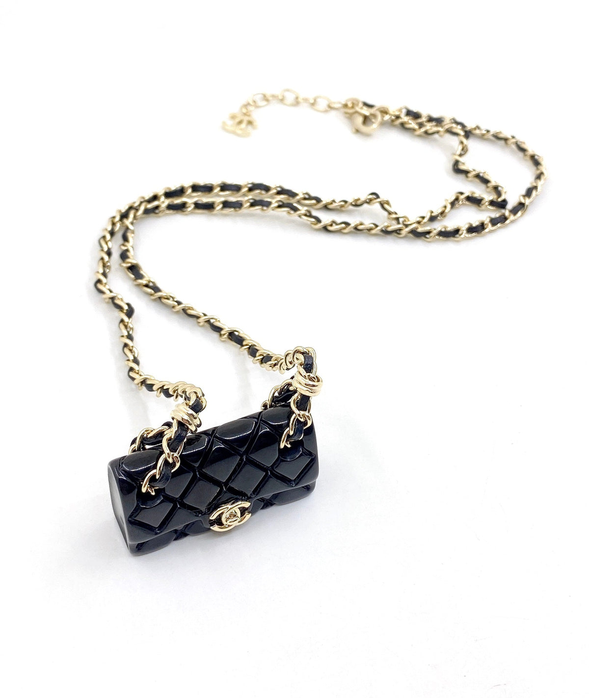 Chanel Black Bag Pendant Necklace
