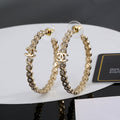Chanel Crystal Earrings - 18K Yellow Gold