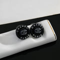 Chanel Black Round Earrings - 18K White Gold