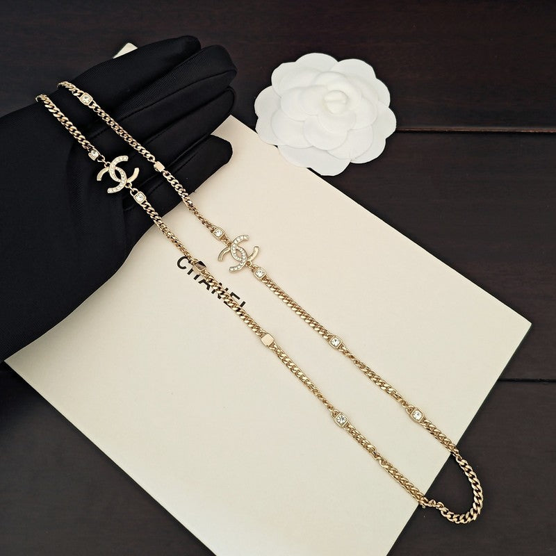 Chanel Crystal Long Necklace