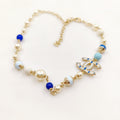 Chanel Blue & White Pearl Necklace