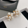 Celine Pearl Earrings - 18K Yellow Gold