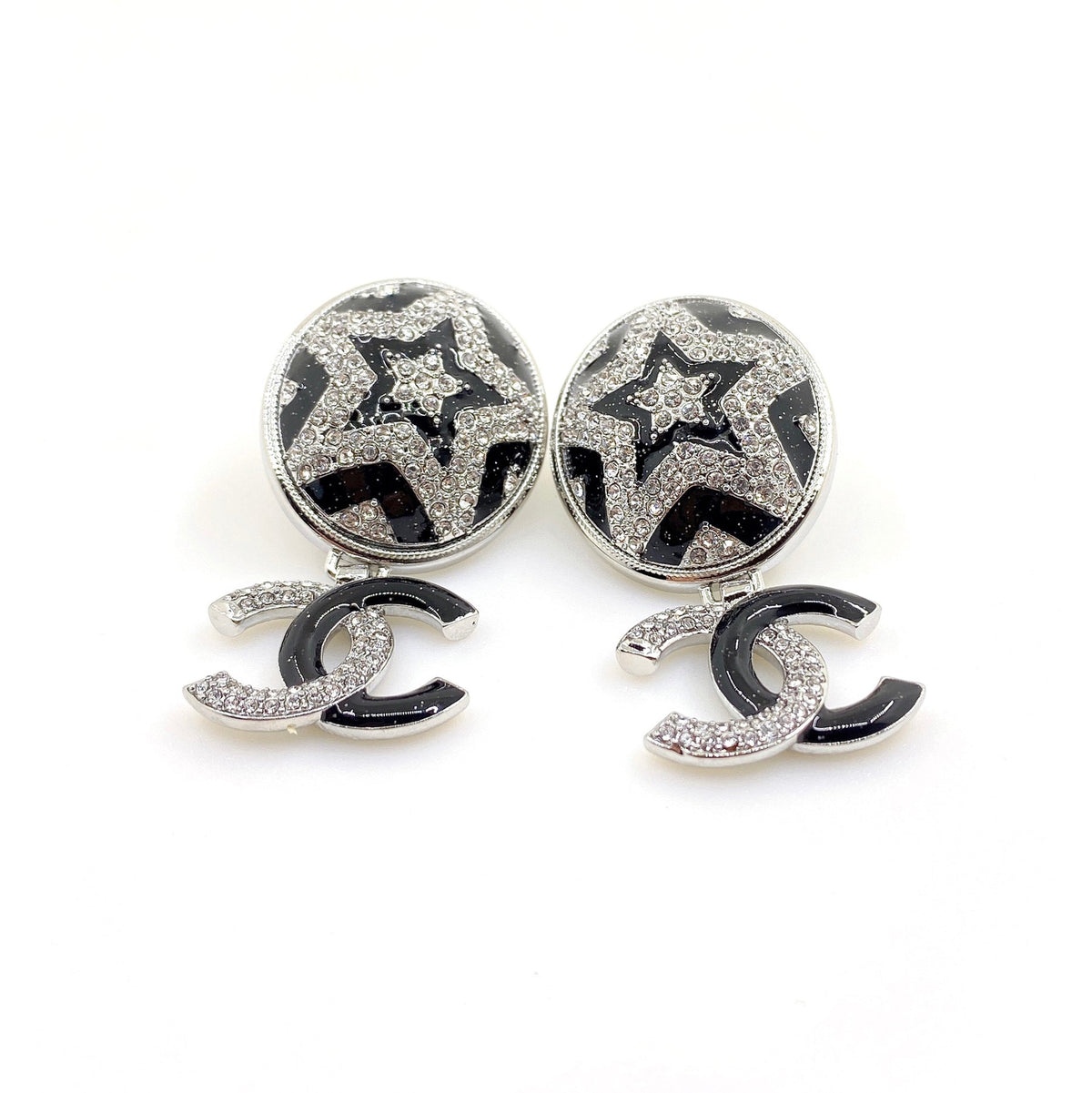 Chanel Diamond Earrings - 3.8 cm Height - 18K White Gold