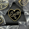 Chanel Black Heart Brooch