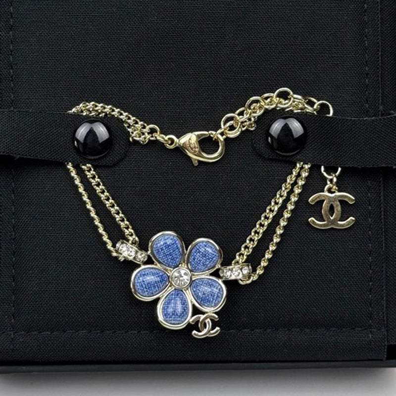 Chanel 26C Blue Flower Diamond Bracelet