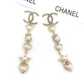 Chanel Pearl Heart Earrings - 18K Yellow Gold