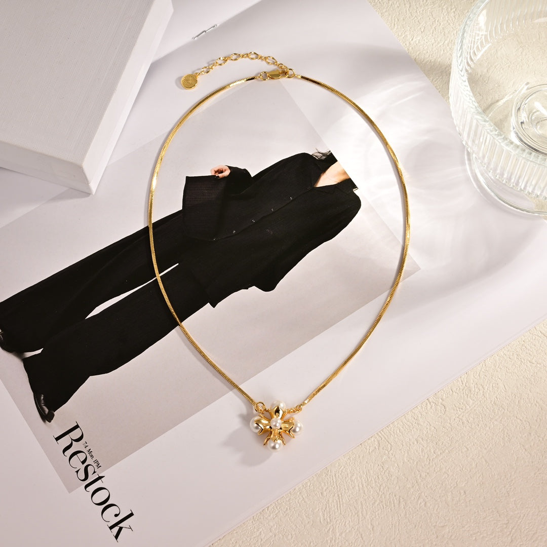 Celine Triomphe Celine Pearl Necklace