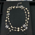 Chanel Long Pearl & Diamond Gold Necklace