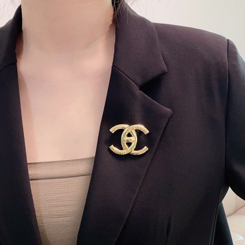 Chanel Paris Gold Brooch