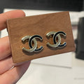 Chanel 26C Black Gold Diamond Earrings - 18K Yellow Gold