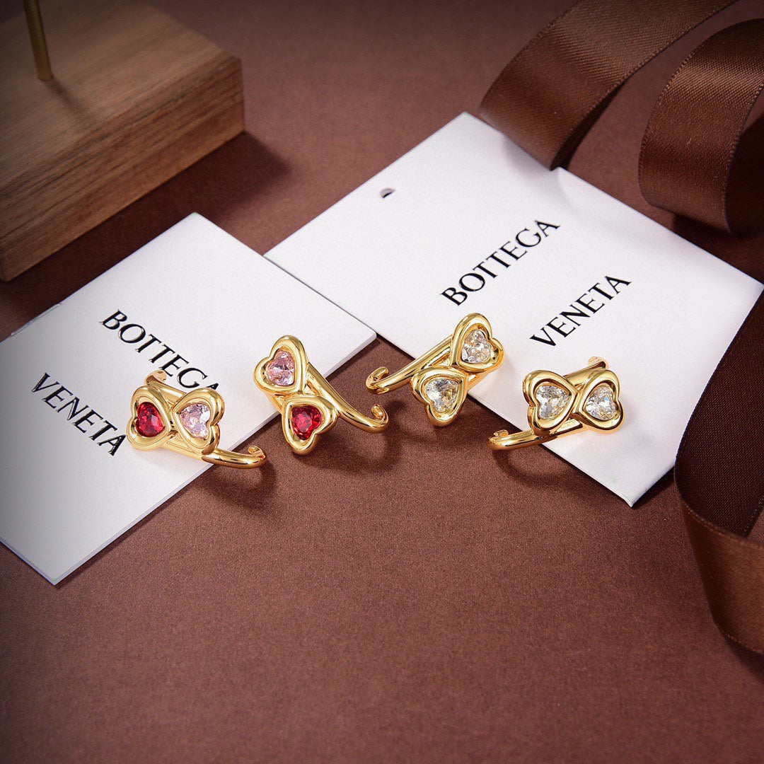 Bvlgari Crystal Earrings - 18K Yellow Gold