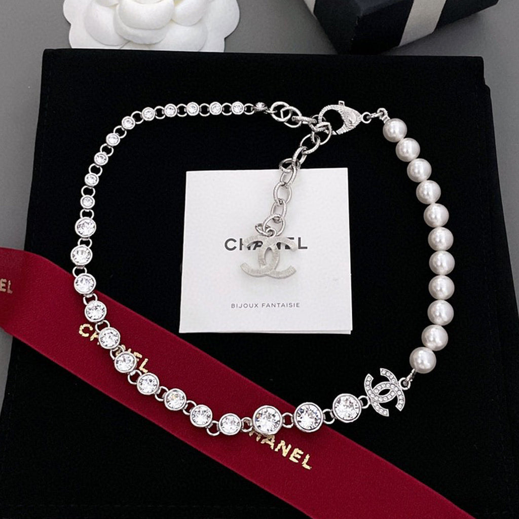 Chanel Pearls Crystal Necklace
