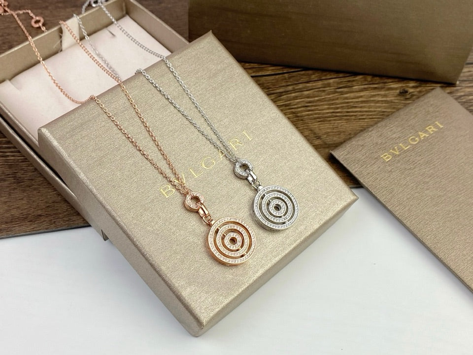 Bvlgari Cerchi Astrale Moissanite Necklace - 18K Gold