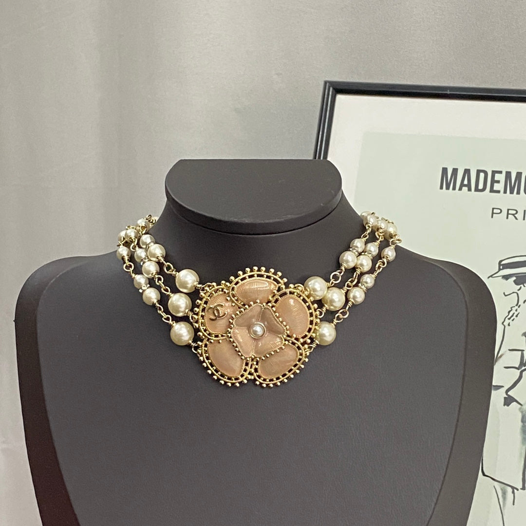 Chanel Camellia Choker Necklace