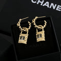 Chanel Lock Earrings - 18K Yellow Gold