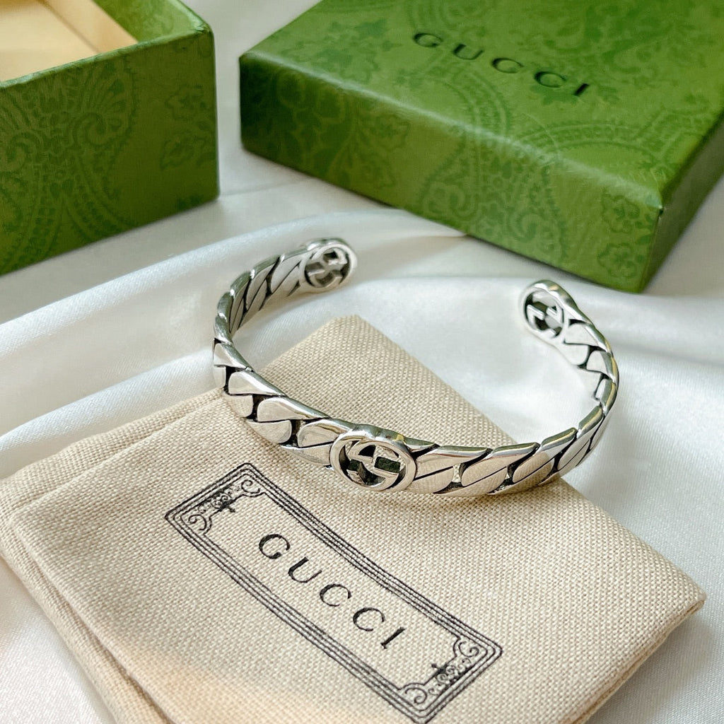 Gucci Double G Interlocking G Rigid Bracelet