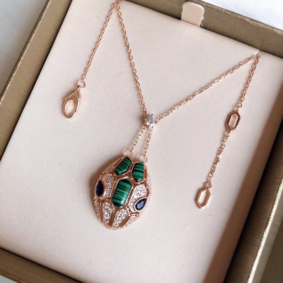 Bvlgari Serpenti Malachite Necklace - 18K Gold