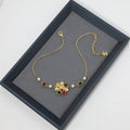 Chanel Color Crystal Choker Necklace