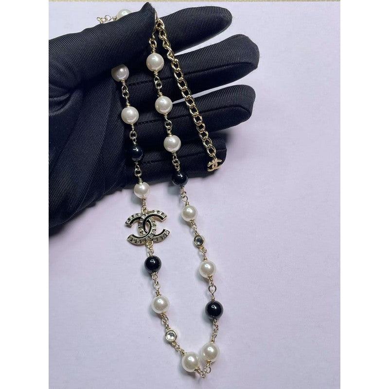 Chanel Black & White Pearl Necklace
