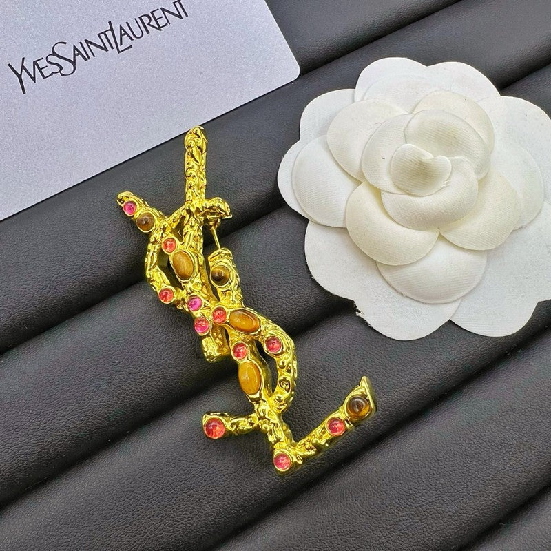 YSL Crystal Brooch