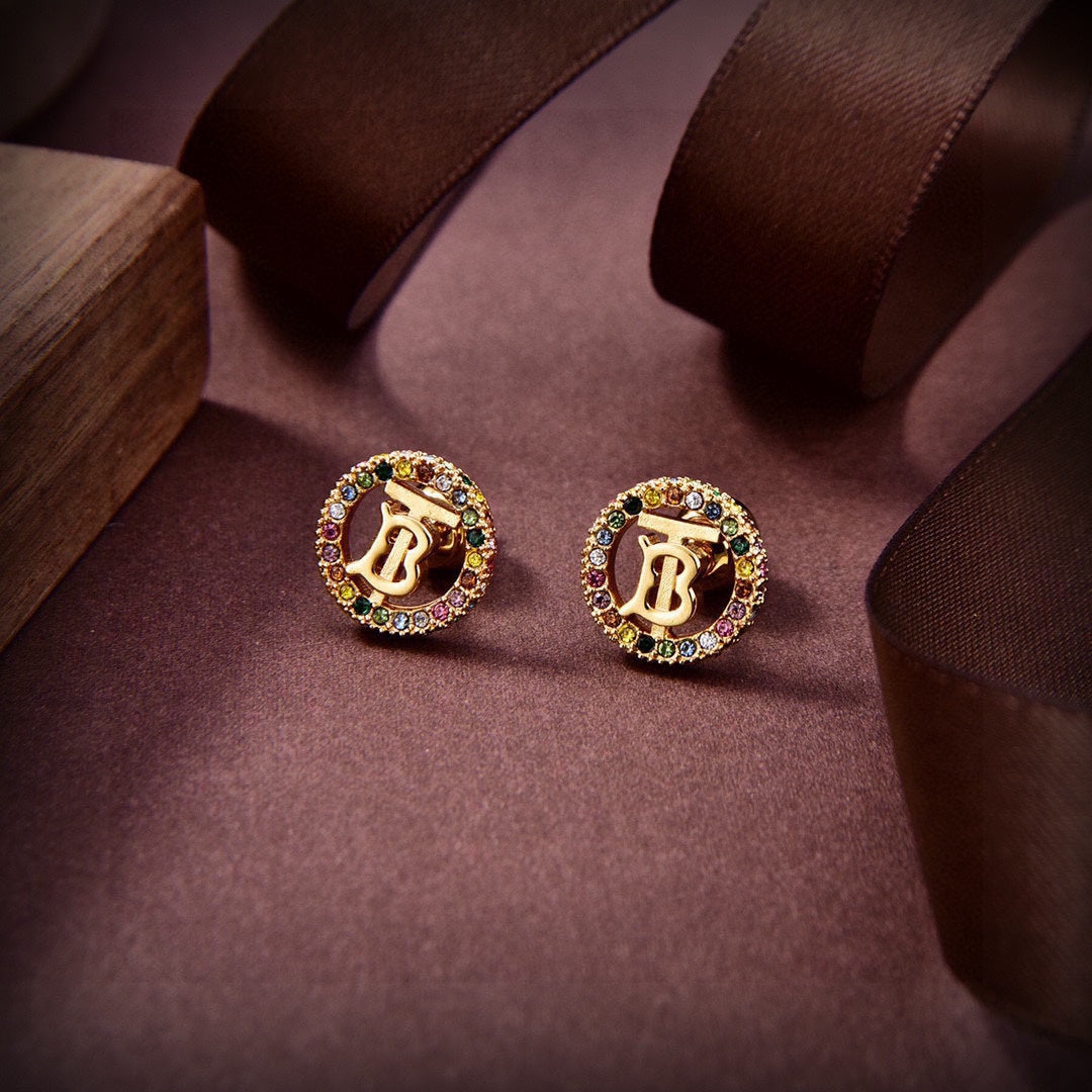 Balenciaga Color Crystal Earrings - 18K Yellow Gold