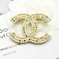 Chanel 24A Diamond Gold Brooch