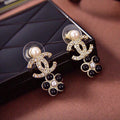 Chanel Butterfly Pendant Earrings - 18K Yellow Gold