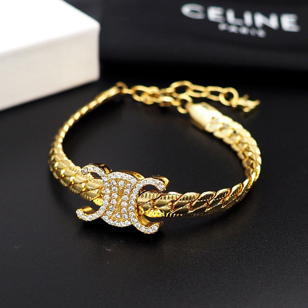 Celine Triomphe Diamond Bracelet