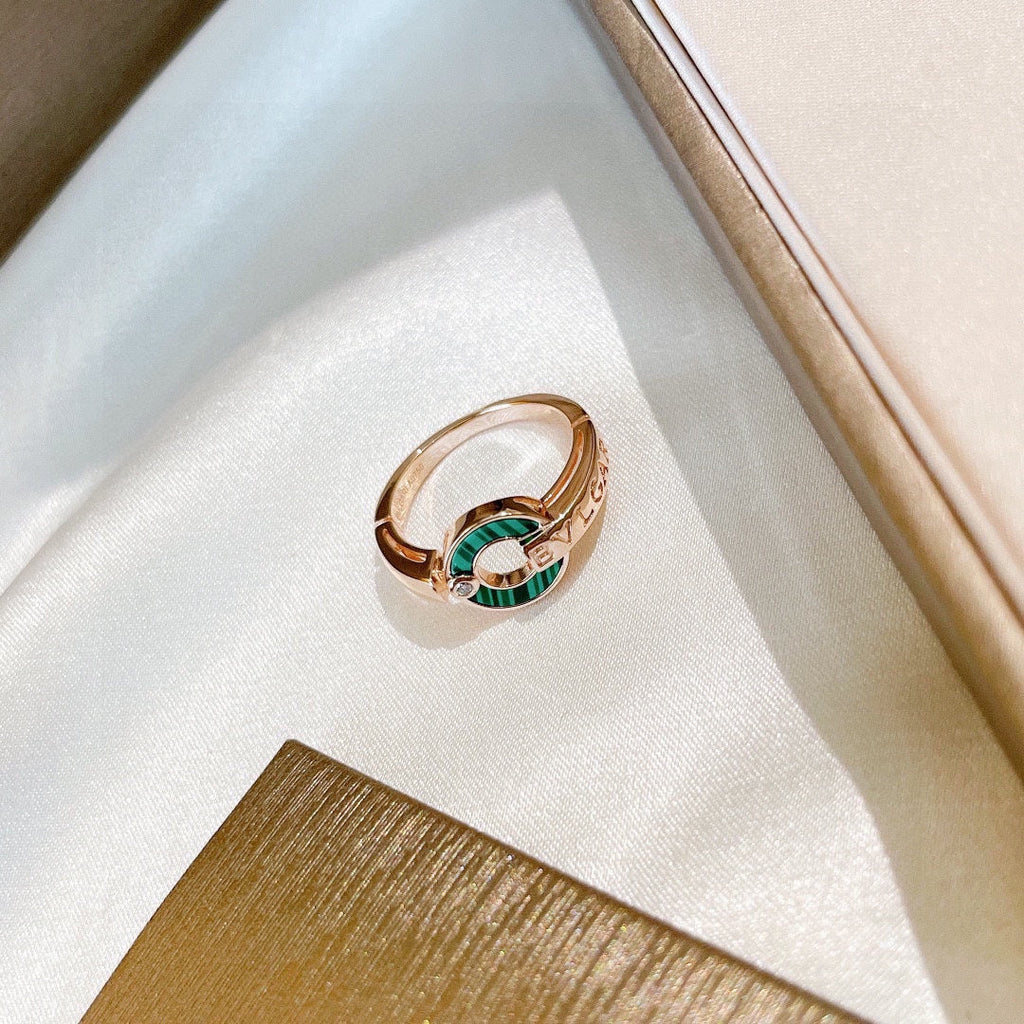 Bvlgari Malachite Ring - 18K Rose Gold