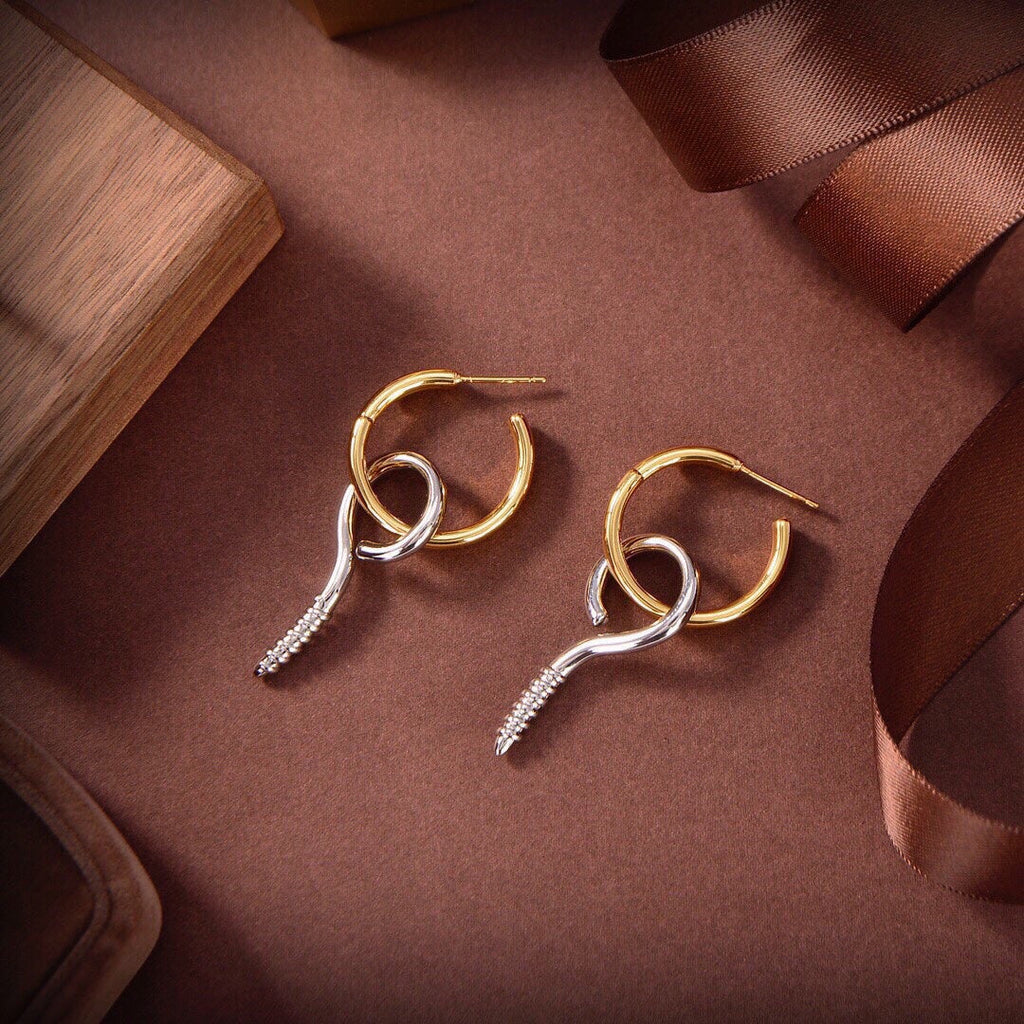 Balenciaga Screw Earrings - 18K Yellow Gold